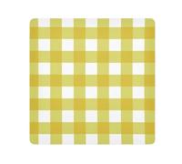 GuoChe Magic Self-Adhesive Makeup Holders Cloth Yellow Plaid Scotland Travel Make Up Organizer Wrap Camera Lens Cloth Wrapper For Organization 17.7 X 17.7, Yellow Buffalo Plaid Check Tartan Scotland,