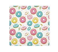 GuoChe Magic Self-Adhesive Makeup Travel Case Cloth Colorful Donuts with Sprinkles and Icing Travel Bag Organizer Wrap Camera Lens Cloth Wrapper Makeup For Women 17.7 X 17.7, colorful donuts with