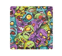 GuoChe Magic Self-Adhesive Makeup Travel Case Cloth Zombie Bright Colorful Cartoon Make Up Organizers Wrap Camera Lens Cloth Wrapper Organizer Bags For Women 17.7 X 17.7, zombie bright colorful