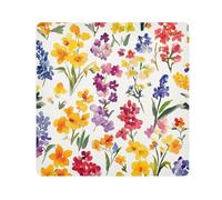 GuoChe Magic Sticker Make Up Bag Cloth Spring Cute Colorful Florals White Jewelry Organizer Wrap Camera Lens Cloth Wrapper Makeup For Women 21.7 X 21.7, spring cute colorful Florals white22,