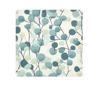 GuoChe Magic Sticker Makeup Bag Cloth Light Green Leaves Beige Portable Makeup Organizer Wrap Camera Lens Cloth Wrapper Makeup For Women 17.7 X 17.7, light green leaves beige3, 17.7x17.7in, Art Deco