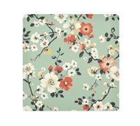 GuoChe Magic Sticker Travel Cosmetic Bag Cloth Vintage Floral Light Green Travel Toiletry Organizer Wrap Camera Lens Cloth Wrapper Makeup For Women 13.8 X 13.8, vintage floral light green,
