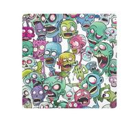 GuoChe Magic Toiletries Pouchs Cloth Colorful Graffiti Cartoon Zombie Makeup Organizer Wrap Camera Lens Cloth Wrapper Organizer Bags For Women 17.7 X 17.7, colorful Graffiti cartoon zombie,