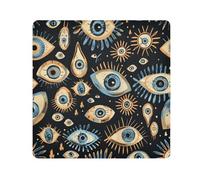 GuoChe Magic Travel Cosmetic Bag Cloth Magic Mystery Evil Eyes Orange Blue Jewelry Organizer Wrap Camera Lens Cloth Wrapper For Organization 21.7 X 21.7, Magic mystery Evil eyes orange blue,