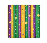 GuoChe Magic Travel Pouchs Cloth Mardi Gras Carnival Purple Gold Green Makeup Bag Organizer Wrap Camera Lens Cloth Wrapper Cosmetic Organizers For Travel 17.7 X 17.7, Mardi Gras Carnival purple gold