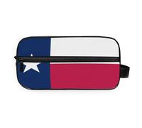 GuoChe Makeup Bag 2 Pockets Simple Stylish Bathroom Organizer Texas State Flag