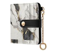 GuoChe Marble Pattern Digital Women's Folding Wallet Unique PU Leather Folding Wallet for Men Women Travel