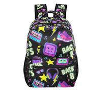 GuoChe Multi Compartment Backpack Lightweight for Boys Gym Bookbag Sushi Cat Stack Cute Composition, Graffiti Typography Pet Blend, S