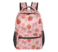 GuoChe Multi Compartment Backpack Lightweight for Men Trave Bookbag Arctic Penguin Scene Print, Retro Berry Botanical Print, M