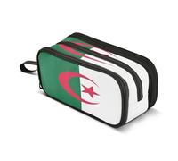 GuoChe National Flag Of Algeria Nylon Pencil Bag With Handle High Capacity Pencil Case Organizer Stationery pouching Bag for