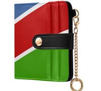 GuoChe National Flag Of Kenya Women's Small Folding Wallet Waterproof Minimalist PU Leather Wallet for Girls Women Ladies, National Flag of Namibia, One Size, Modern