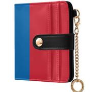 GuoChe National Flag Of Lebanon Ladies Slim Foldable Wallet Convenient PU Leather Wallet With Card Slots for Women, National Flag of Mongolia, One Size, Modern