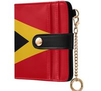 GuoChe National Flag Of S?o Tomé and Príncipe Women's Folding Wallet Portable PU Leather Card Wallet for Women Girls, National Flag of Timor-Leste, One Size, Modern