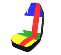 GuoChe National Flag of The Central African Republic Decorative Car Seat Covers Front for Driver Waterproof Car Seat Protector funda para asientos de carro Set of 2