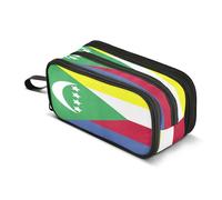 GuoChe National Flag Of The Comoros Nylon School Supply Pencil Bag Large Capacity School Pencil Case Stationery pouching Organizer