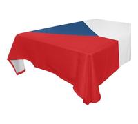 GuoChe National Flag of The Czech Republic Rectangle Cloth Tablecloth 60x120 Wrinkle Resistant Tables Covers for Weddings Round