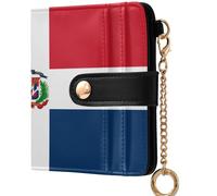 GuoChe National Flag Of The Dominican Republic Ladies Lightweight Foldable Wallet Convenient Compact PU Leather Wallet for Men, National Flag of the Dominican Republic, One Size, Modern