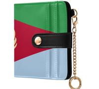 GuoChe National Flag Of The Dominican Republic Ladies Lightweight Foldable Wallet Convenient Compact PU Leather Wallet for Men, National Flag of Eritrea, One Size, Modern