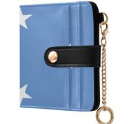 GuoChe National Flag Of The Dominican Republic Ladies Lightweight Foldable Wallet Convenient Compact PU Leather Wallet for Men, National Flag of the Federated States of Micronesia, One Size, Modern
