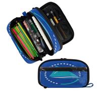 GuoChe National Flag Of The Federated States Of Micronesia Expandable Pencil Case Multi-Purpose Pvc Pencil pouching for School Teen Girl Boy Men Women