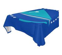 GuoChe National Flag of The Federated States of Micronesia Rectangle Cloth Tablecloth 54x54 Folding Table Skirt for Farm Round Table