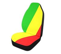 GuoChe National Flag of The Republic of The Congo Decorative Car Seat Covers Front for Driver Waterproof Car Seat Protector funda para asientos de carro Set of 2