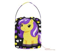 GuoChe Non-binary Pride Flag Magic Horse Genderqueer Lgbtq Pride Month Yarn Storage Crochet Yarn Storage with Holes Needle Storage for Crochet Tool Storage Organizer