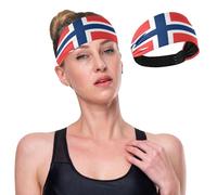 GuoChe Norway National Flag Perfect Business Concepts No Slip Sport Headband Elastic Head for Hiking Running Running Football