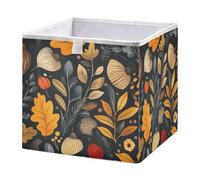 GuoChe Open Home Storage Bins Foldable Cube Organizer Bins for Home Organization Abstract Seamless Autumn Pattern