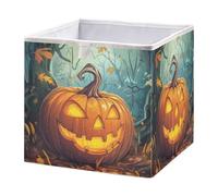 GuoChe Open Home Storage Bins Foldable Cube Organizer Bins for Toys Books Shelves Closets Hello Halloween and Autumn Pumpkin