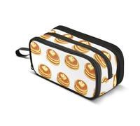 GuoChe Pancakes with Butter and Maple Syrup Nylon Pencil Case Pencil Bag Large Capacity Pencil Cases For Teen Stationery Bag for College Women