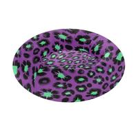 GuoChe Pet Cat Bed Purple Blue Leopard Cheetah