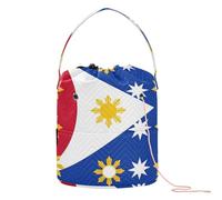 GuoChe Philippine Philippines Flag Crochet Yarn Bag Yarn Ball Holder Portable Craft Bag for Knitting Needle Storage Organizer