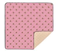 GuoChe Polka Dots Bright Pink Mid Century Modern Soft Thick for Floor Water Resistant Tummy Time & Crawling