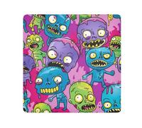 GuoChe Portable Make Up Bag Cloth Colorful Cartoon Zombie Graffiti Peach Cosmetic Bag Organizer Wrap Camera Lens Cloth Wrapper For Organization 17.7 X 17.7, colorful cartoon zombie Graffiti Peach,