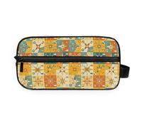 GuoChe Portable Toiletry Bag All-in-One Storage Full Printed Design for Women & Men Star - Filled Shapes Christmas Pattern