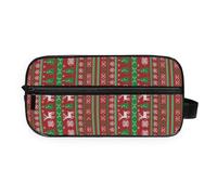 GuoChe Portable Toiletry Bag All-in-One Storage Full Printed Design Makeup/Shaving/Toiletry Storage Multicolor Christmas Sweater - Inspired Pattern