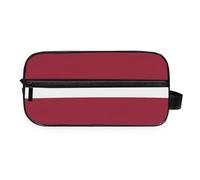 GuoChe Portable Toiletry Bag All-in-One Storage Simple Stylish Makeup/Shaving/Toiletry Storage National Flag Of Latvia