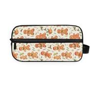 GuoChe Portable Toiletry Bag Lightweight Full Printed Design for Women & Men Christmas Gingerbread Men