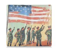 GuoChe Premium Leather Car Registration and Insurance Card Holder Men Women Automobile Wallet Case Organizer for Essential Document, Driver License, Cards Soldiers Marching in Parade