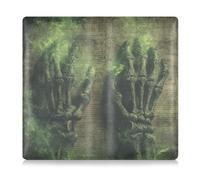 GuoChe Premium Leather Car Registration and Insurance Card Holder Men Women Essential Car Wallet Case for ID, Driver's License, Key Contact Information Cards Skeletal Hands on Old Manuscript