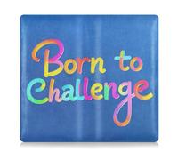 GuoChe Premium Leather Car Registration & Insurance Card Holder Men Women Automobile Wallet Case Organizer for Documents, Cards, License Colorful Word Born To Challenge