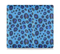 GuoChe Premium Leather Car Registration & Insurance Card Holder Men Women Document Wallet for any Car, Truck, Motorcycle, Trailer or Boat Blue Leopard Print Texture