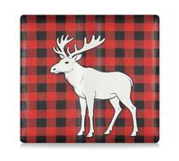 GuoChe Premium Leather Car Registration & Insurance Card Holder Men Women Wallet Accessories Case for Documents, Cards, License Black Red Buffalo Plaid Forestland Moose Christmas