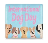 GuoChe Premium Leather Registration and Insurance Card Holder Men Women Automobile Wallet Case Organizer for Documents, Cards, License International Dog Day