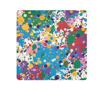 GuoChe Protective Make Up Bag Cloth Colorful Comic Paints Dots Organizer Wrap Camera Lens Cloth Wrapper Makeup For Women 21.7 X 21.7, colorful comic paints dots, 21.7x21.7in, Art Deco