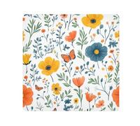 GuoChe Protective Make Up Bag Cloth Spring Cute Flowers Rustic Make Up Organizers Wrap Camera Lens Cloth Wrapper For Organization 13.8 X 13.8, spring cute Flowers rustic33, 13.8x13.8in, Art Deco