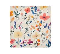 GuoChe Protective Toiletries Pouchs Cloth Rustic Spring Flowers Leaves Beige Portable Makeup Organizer Wrap Camera Lens Cloth Wrapper Makeup For Women 21.7 X 21.7, rustic spring Flowers leaves231,