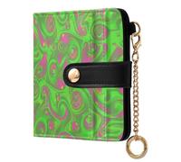 GuoChe Psychedelic Swirl Pattern Women's Minimalist Folding Wallet Cute PU Leather Bifold Wallet for Women