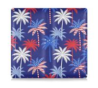 GuoChe Pu Leather Auto Registration Insurance & ID Card Holder Men Women Truck Accessories for any Car, Truck, Motorcycle, Trailer or Boat Patriotic Usa Flag Palm Tree